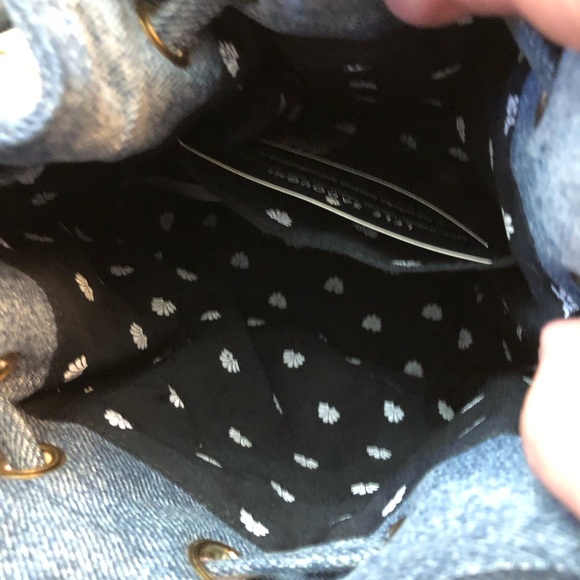 Embellished Denim Bucket Bag - Picture 3 of 4